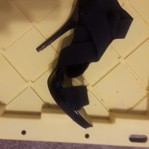 A chic pair of black Crossover black stilettos